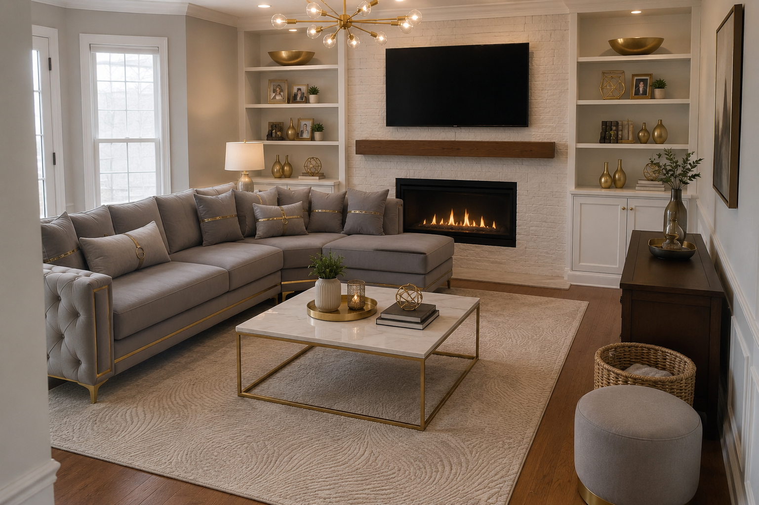 Family room interior design after
